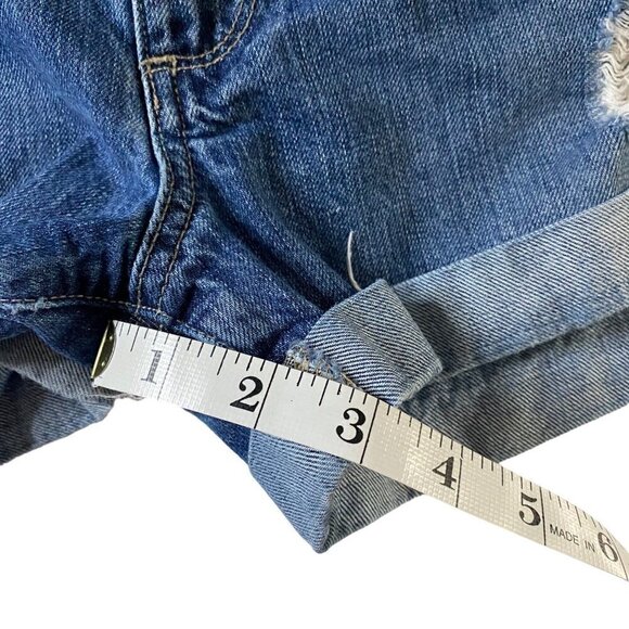 Paige Jimmy Jimmy Denim Short Distressed 28 Classic Designer Denim - Picture 11 of 11